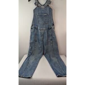 Vintage James West Blue Denim Overalls Size 27 | 250947